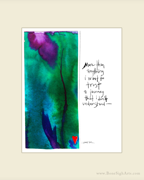 $32 "more than anything i want to trust a journey that i don't